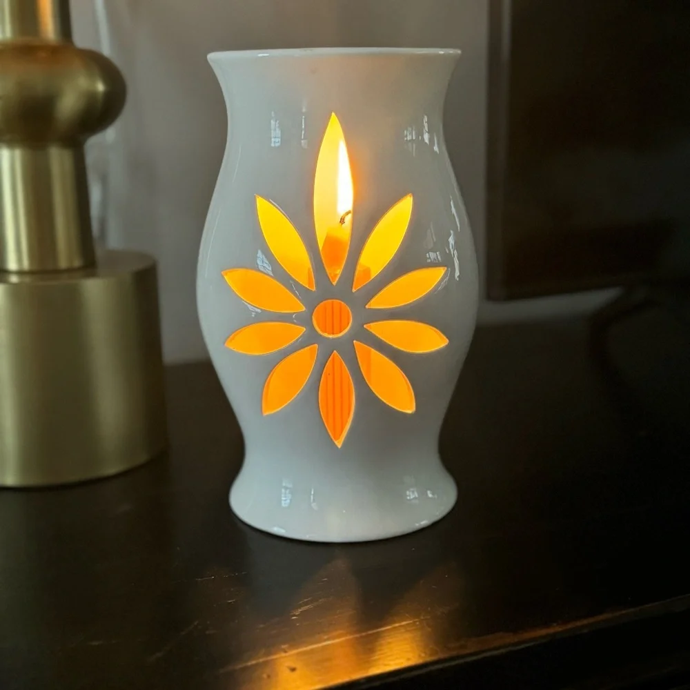 Vtg Partylite SONATA Wall Sconces Ceramic White Rare